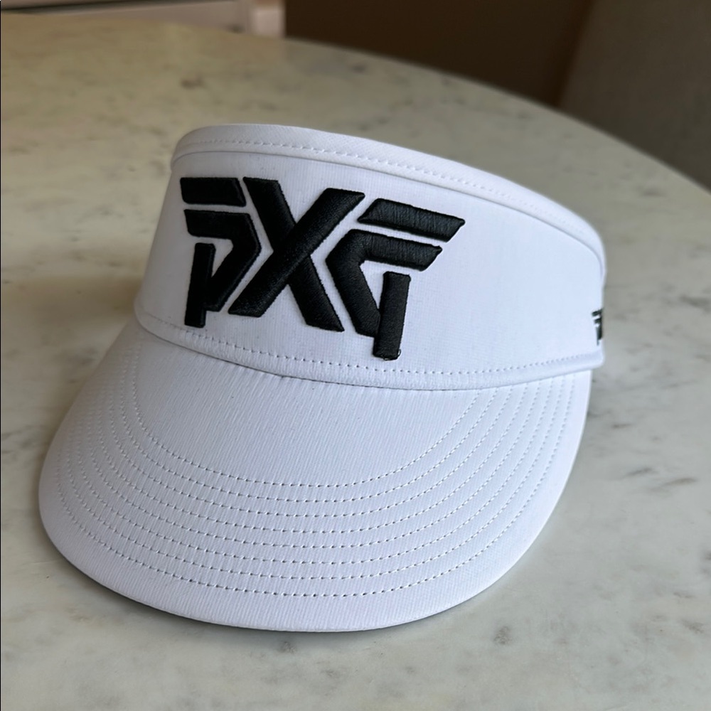 PXG White Golf Visor with Black Emblem NEW